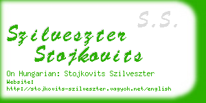 szilveszter stojkovits business card
